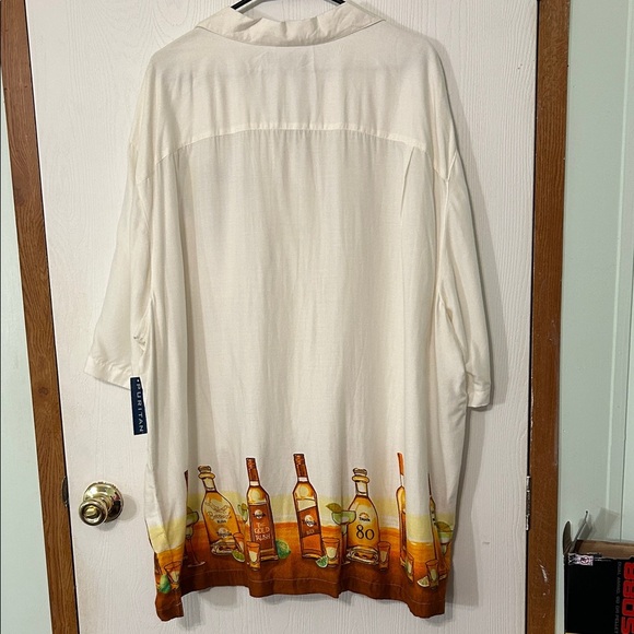PURITAN Men’s Short Sleeve Tequila Margarita Woven Button Down Shirt - Picture 2 of 10
